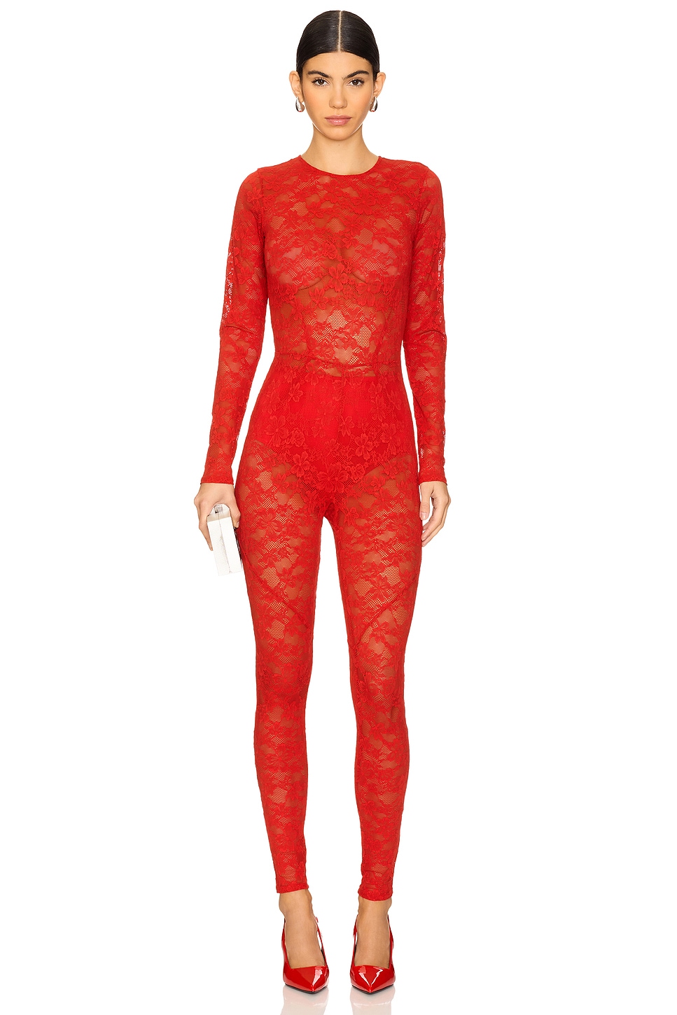 fleur du mal Le Stretch Lace Catsuit