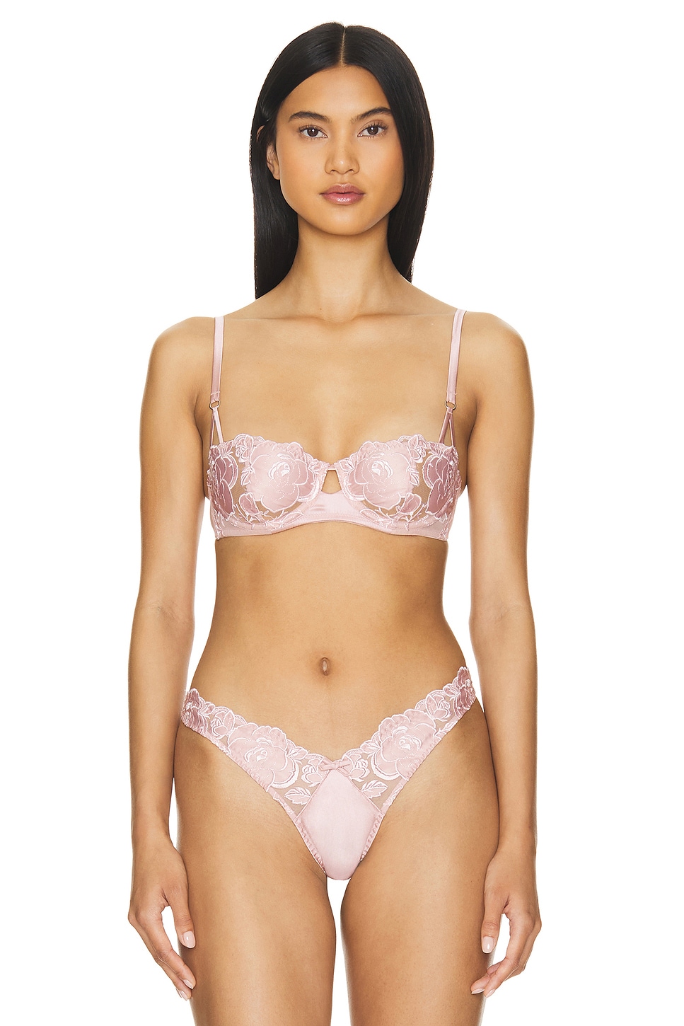 fleur du mal Rose Logo Bra