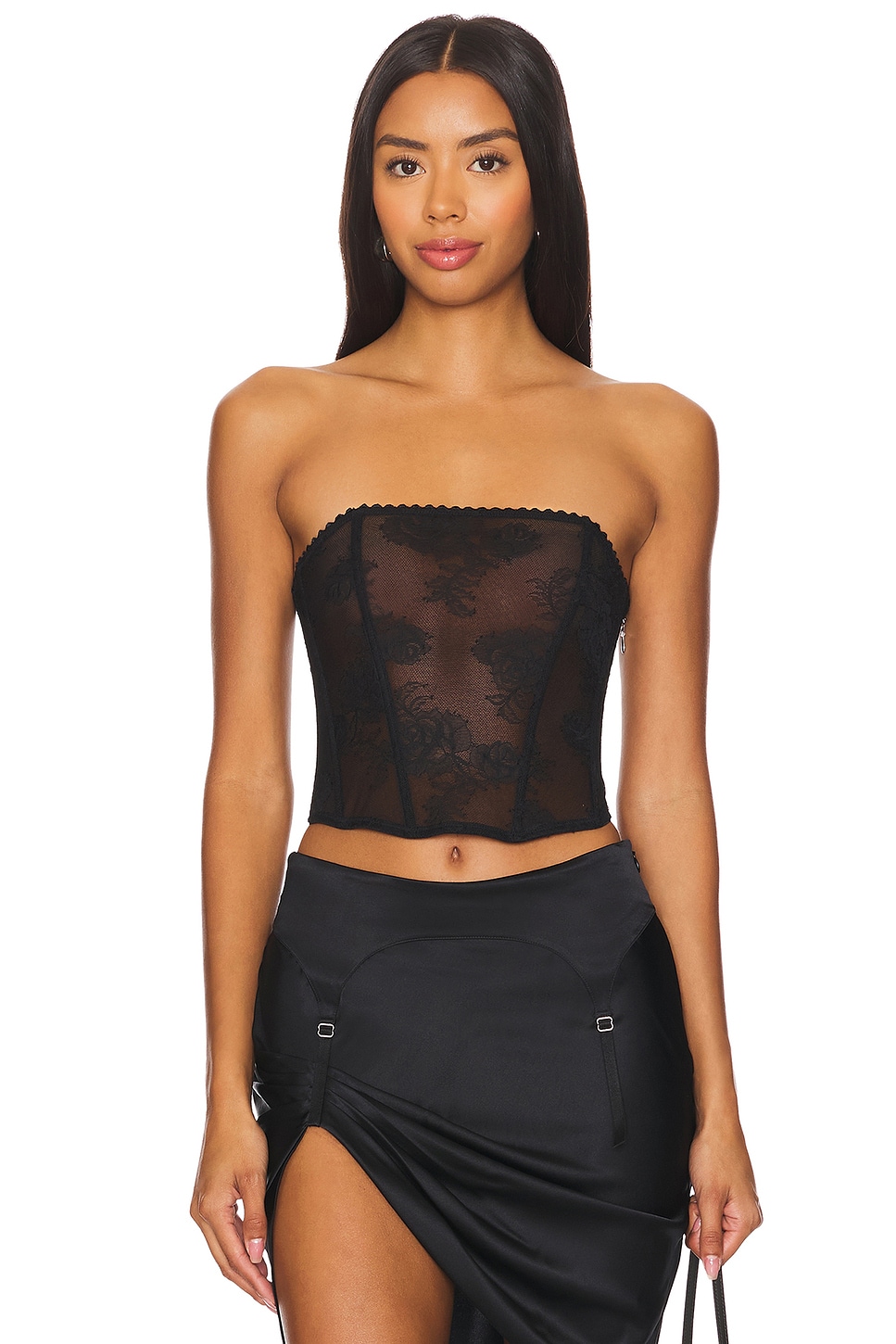 fleur du mal Bouquet Lace Corset Top