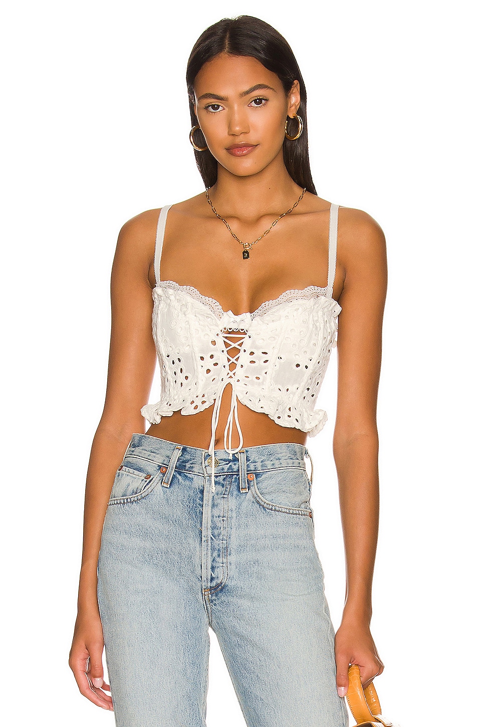 For Love & Lemons Sadie Corset Crop Top