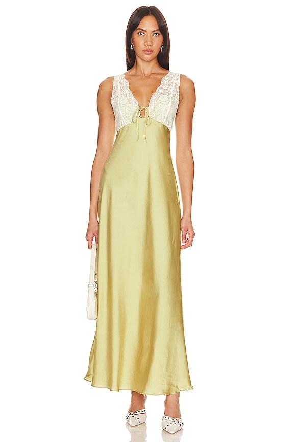 Free People x REVOLVE x Intimately FP Country Side Maxi In Palm Leaf Combo