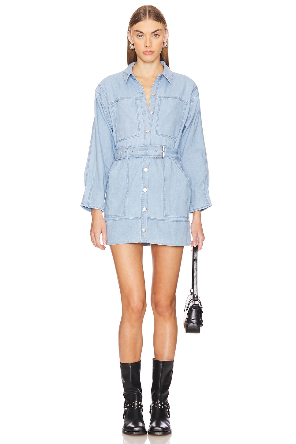 Free People x REVOLVE Esme Mini Dress In Soft Blue