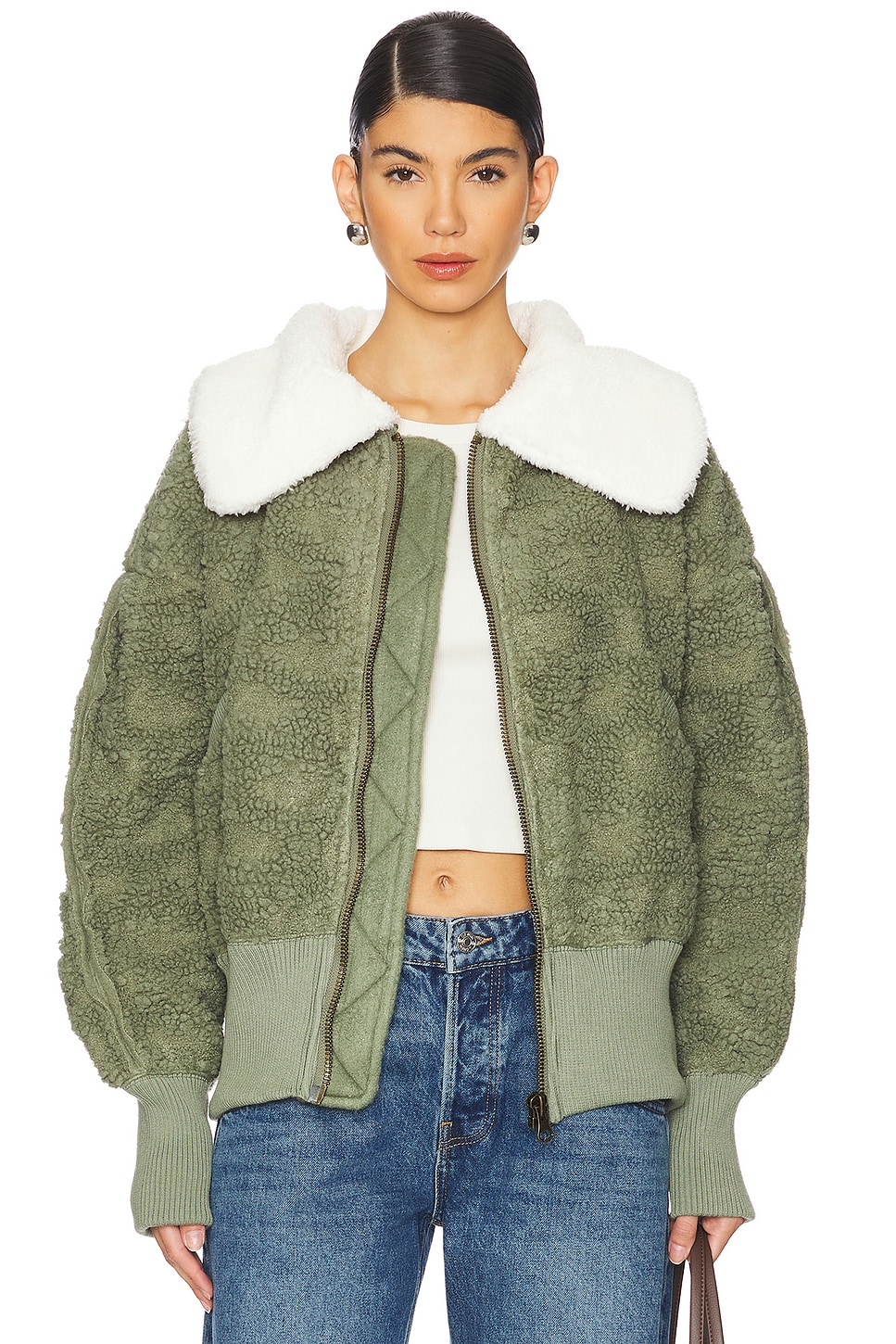 Free People Cozy Up Faux Fur Cardi