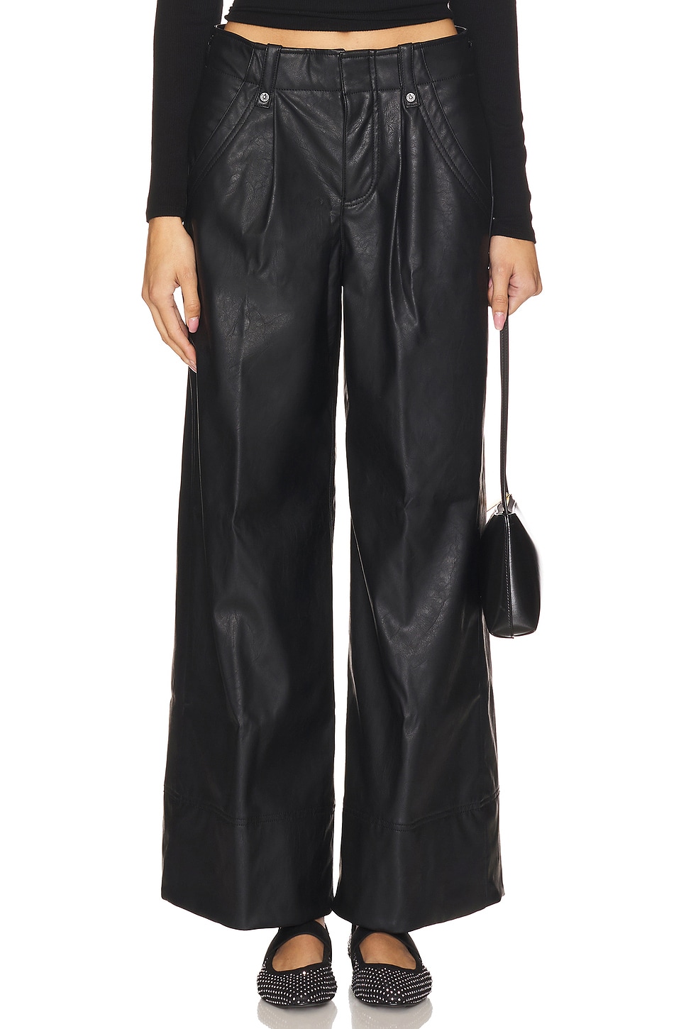 Free People x REVOLVE Afton Faux Leather Trouser