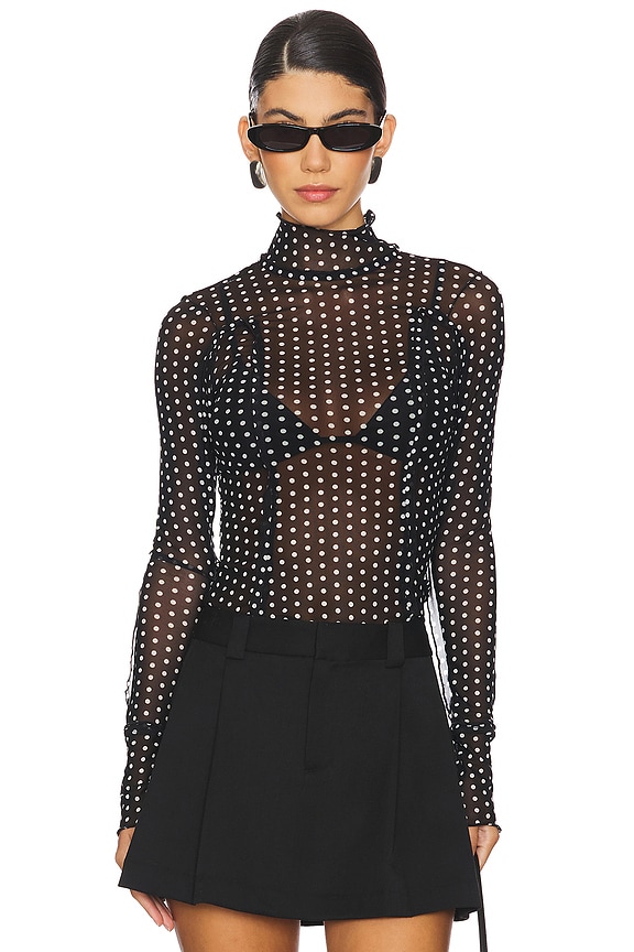 Free People Charlie Mesh Top