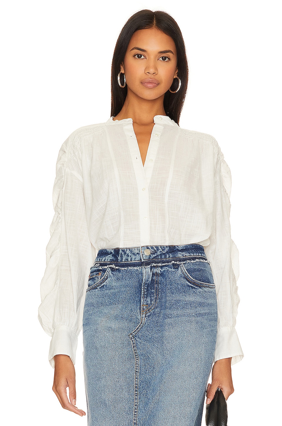 Free People Maraya Button Up Top