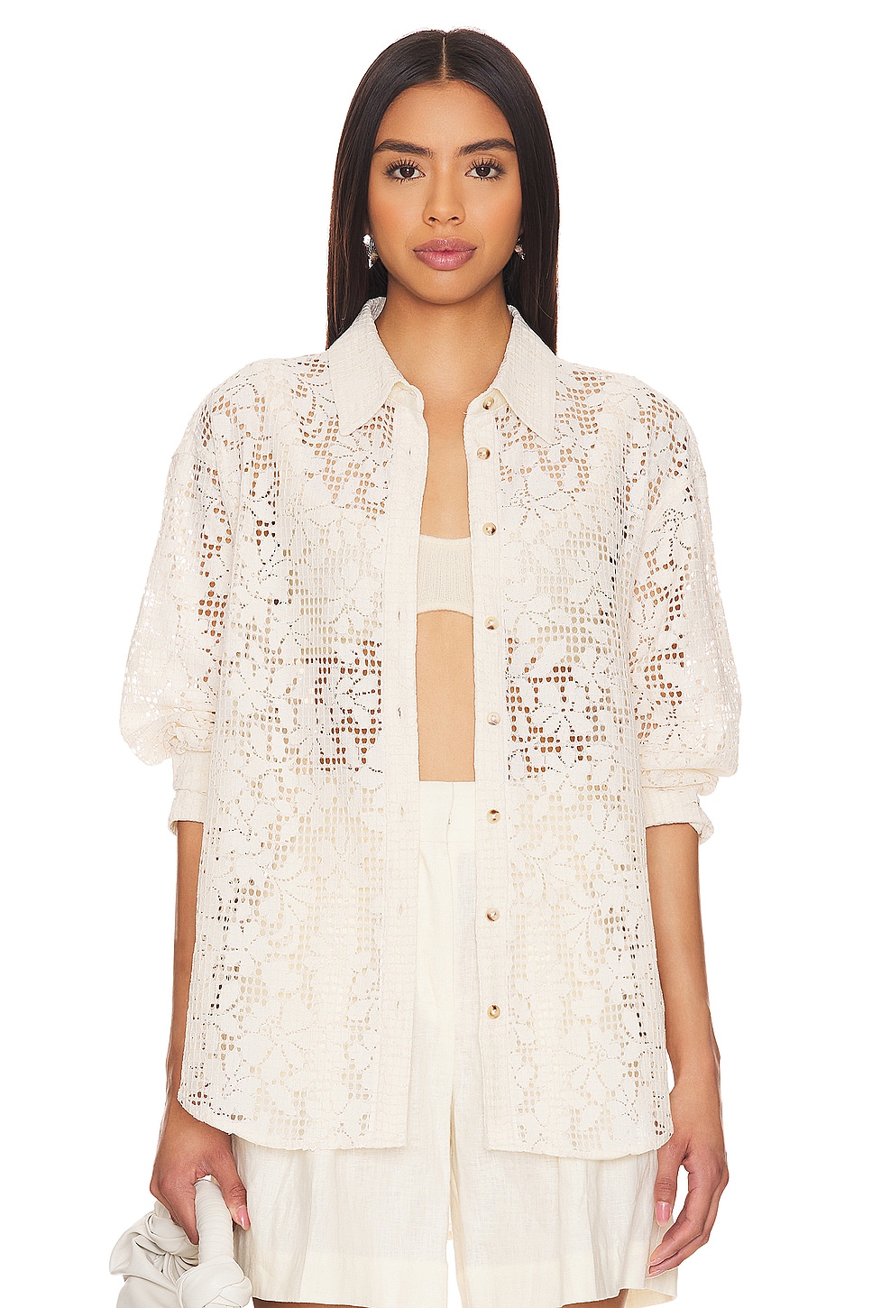 Free People In Your Dreams Lace Buttondown