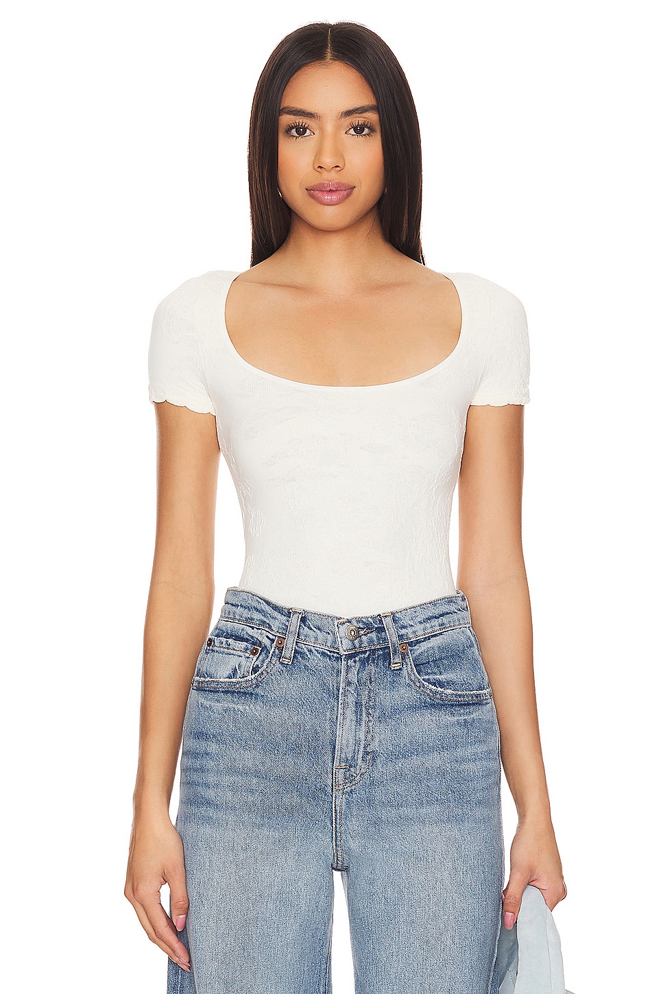 Free People x Intimately FP Send Me Love Tee In Ivory