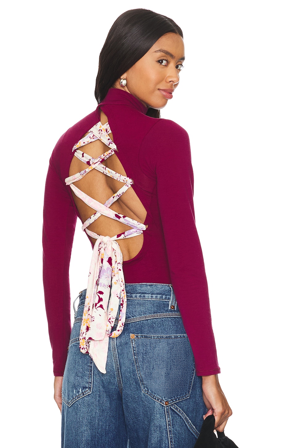 Free People x Intimately FP Straps In The Back Bodysuit In Wine