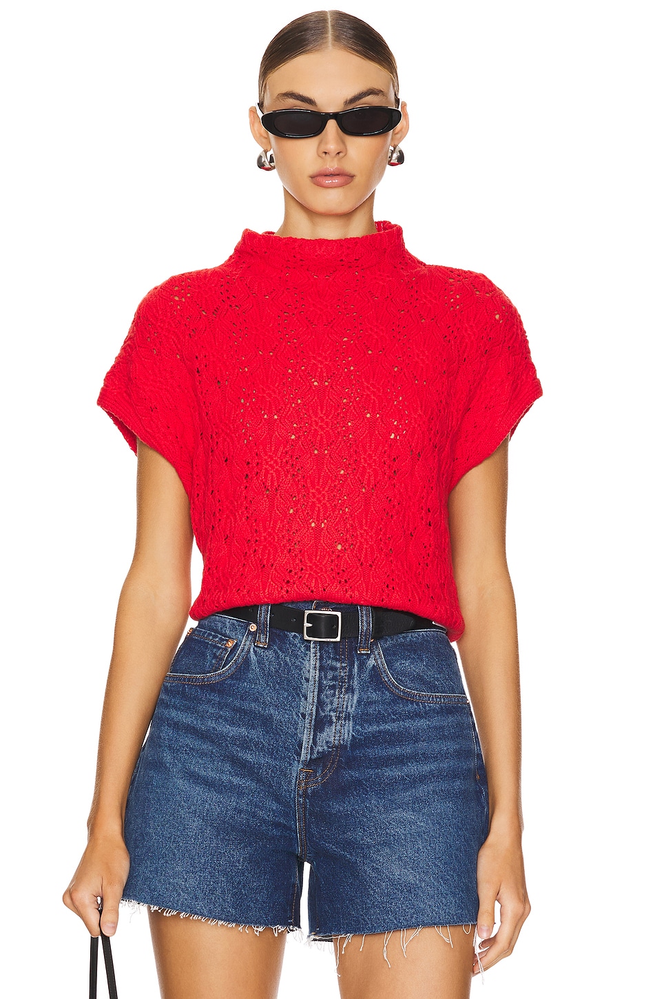 Free People Vickie Mock Neck Sweater