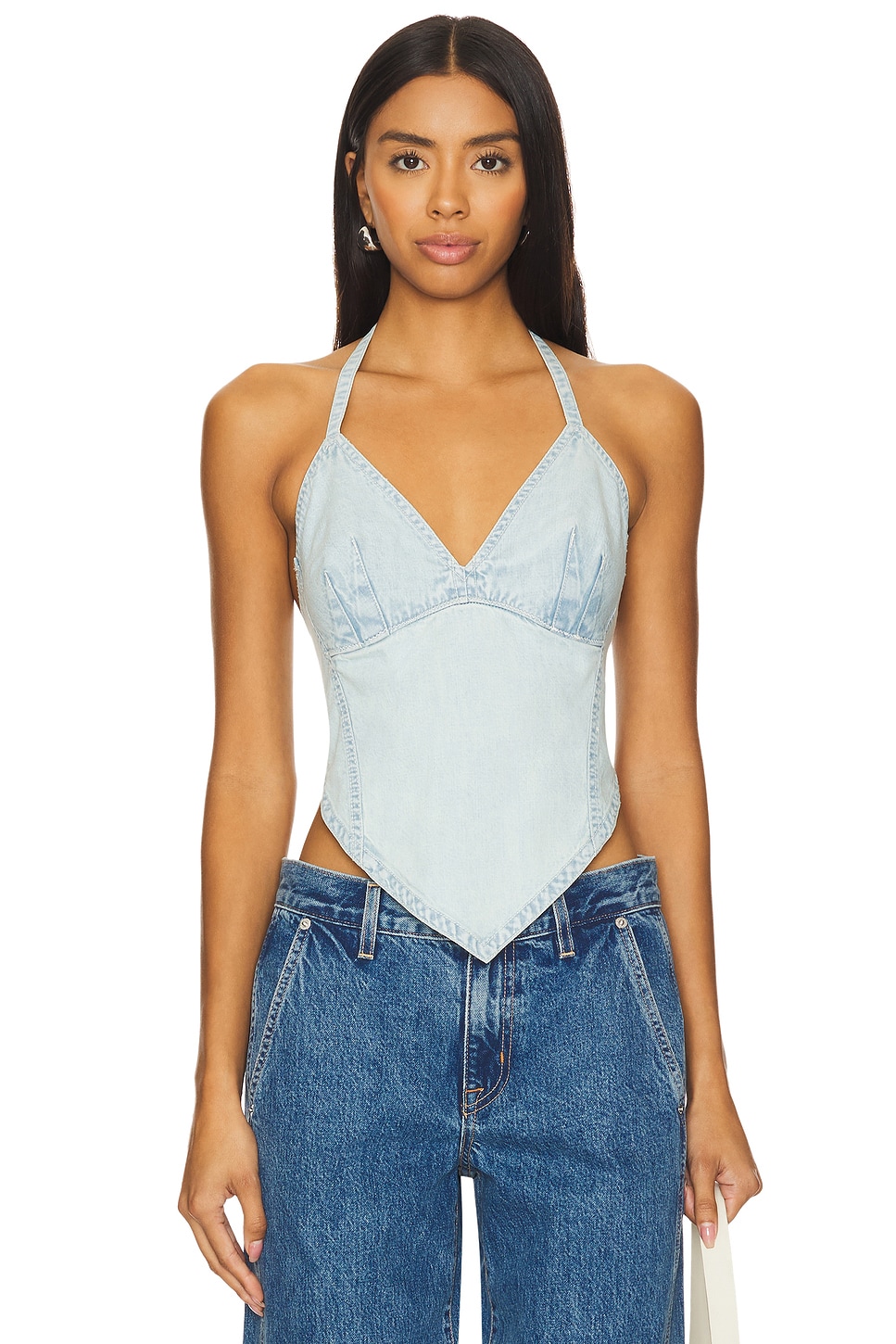 Free People x We The Free x REVOLVE Aurora Denim Halter