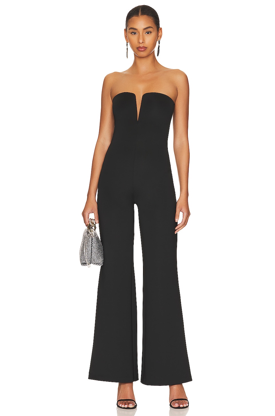 Good American Strapless V Scuba Jumpsuit