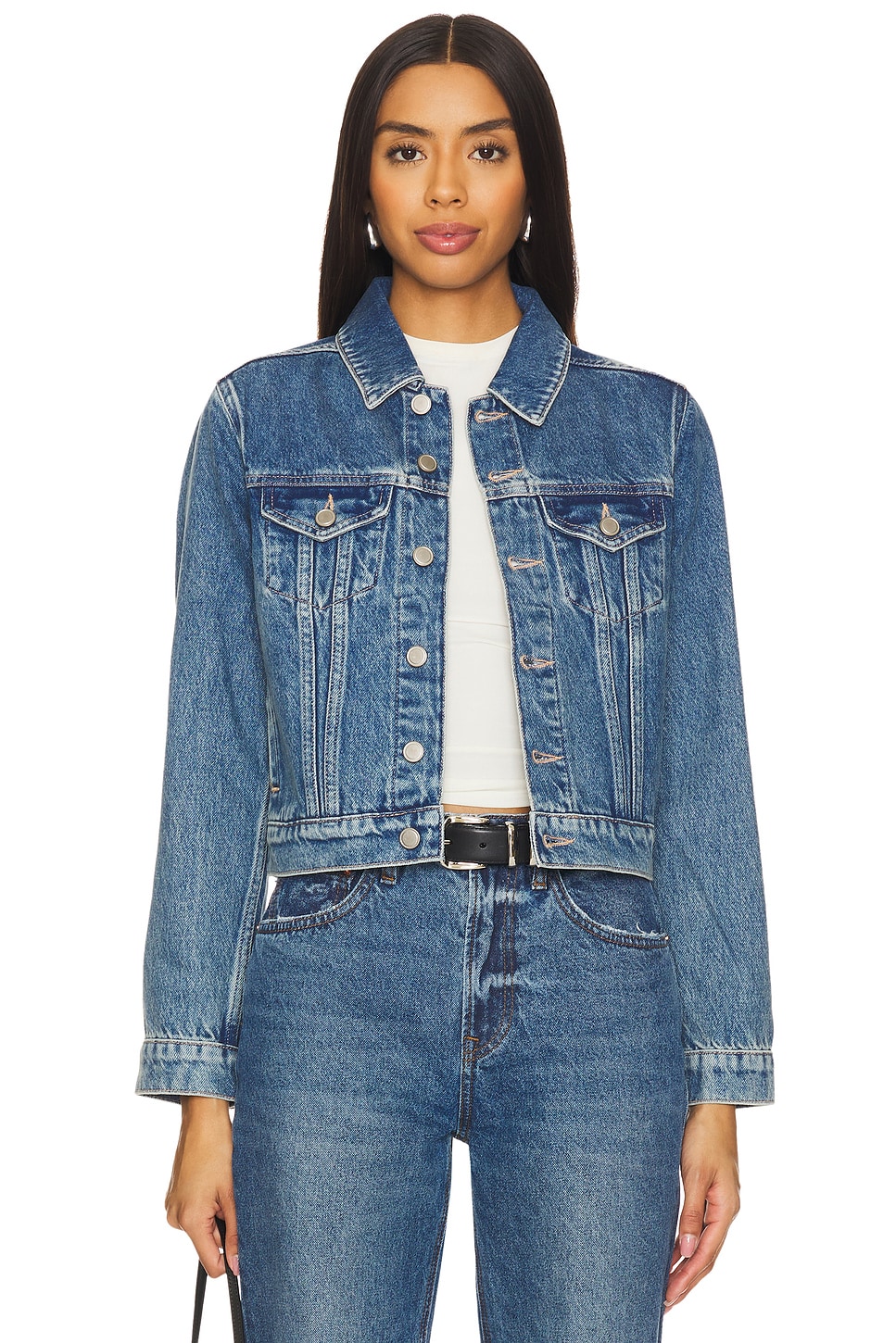 Good American Shrunken Trucker Jacket