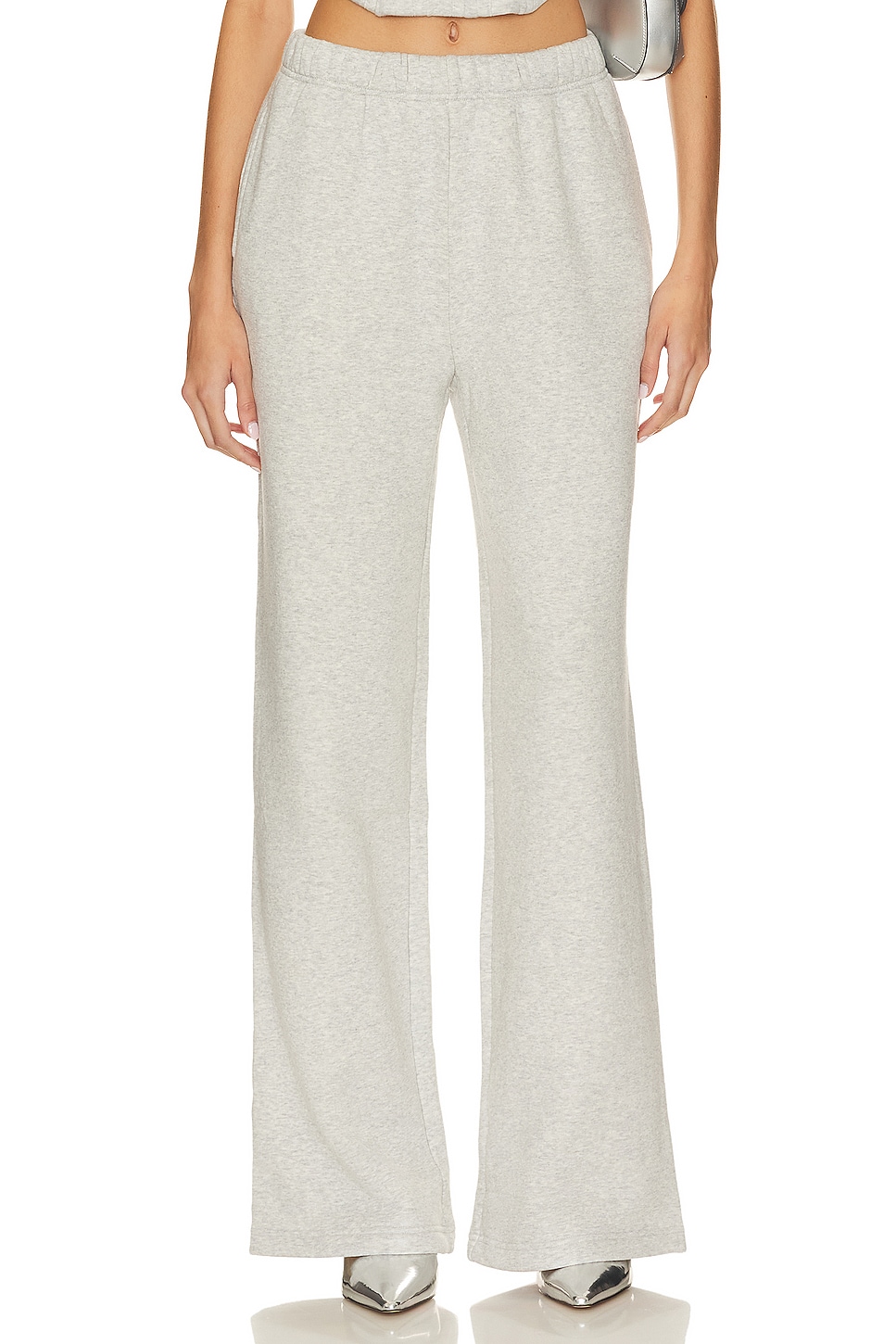 Good American Brushed Fleece Wide Leg Pant