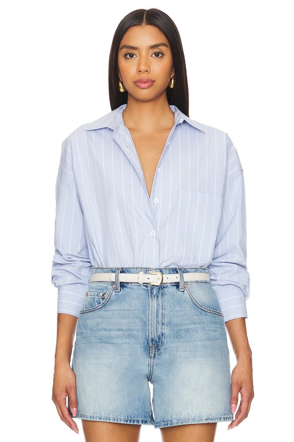 Good American Oversized Stripe Shirt