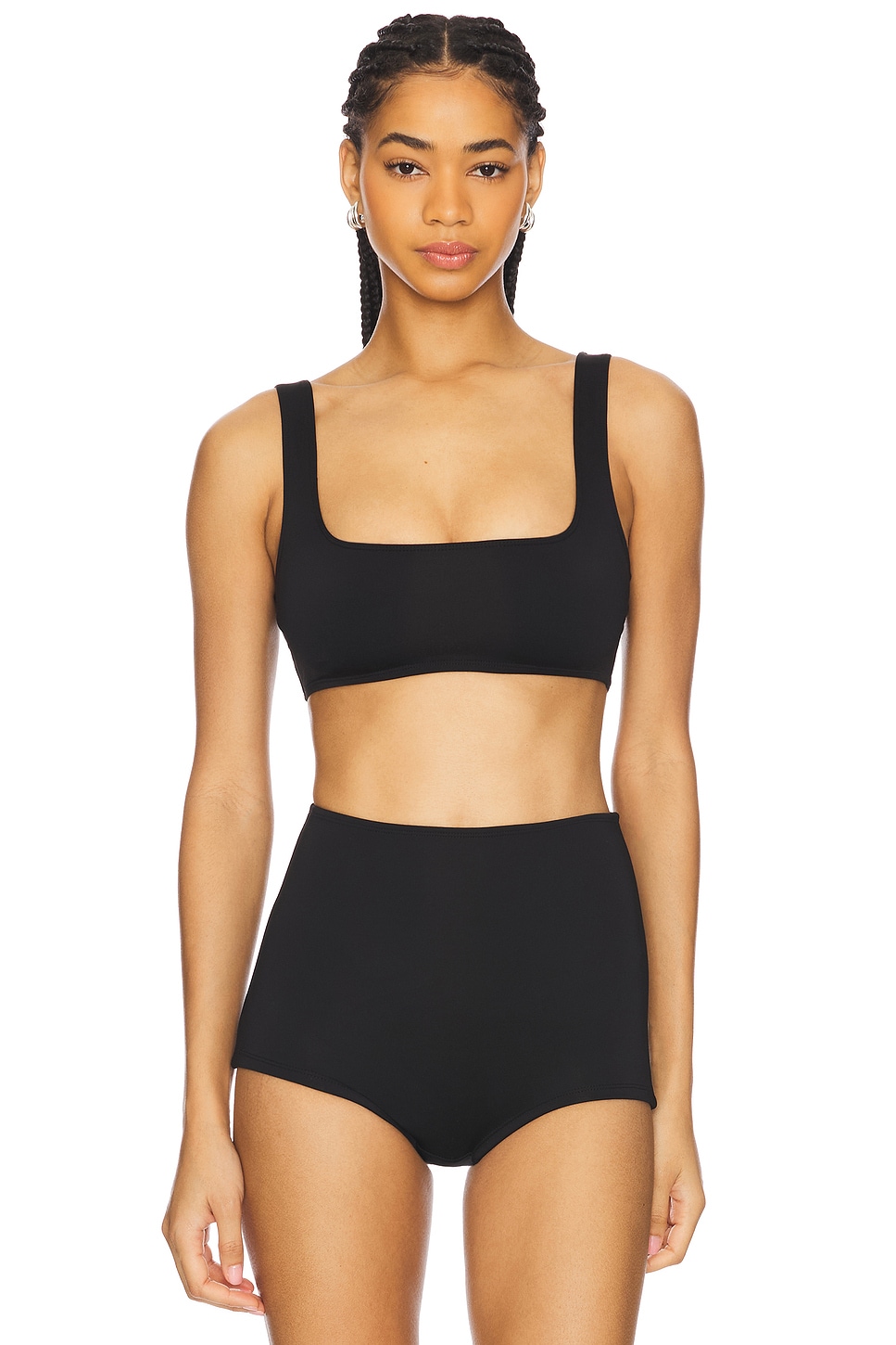 Good American Square Neck Compression Swim Top