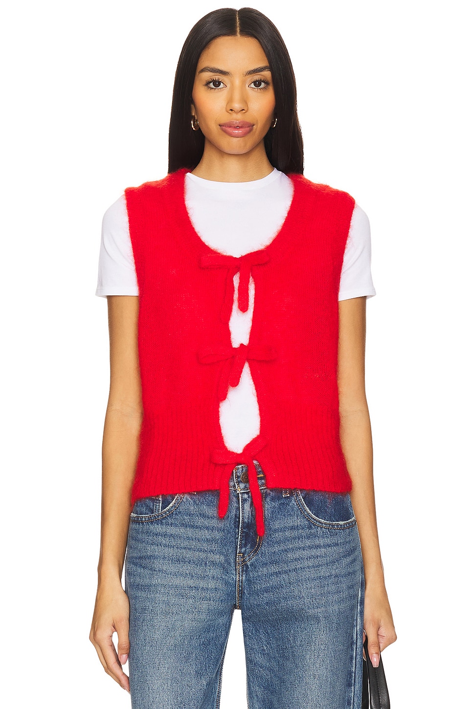 Ganni Light Mohair Tie String Vest