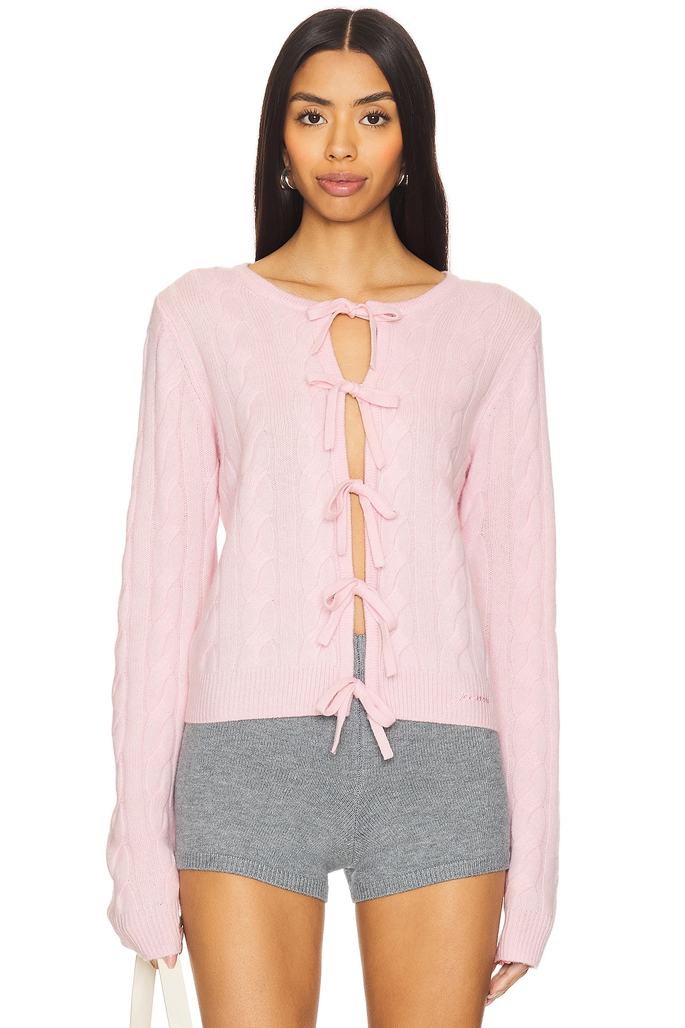 Ganni Cashmere Mix Tie String Cardigan