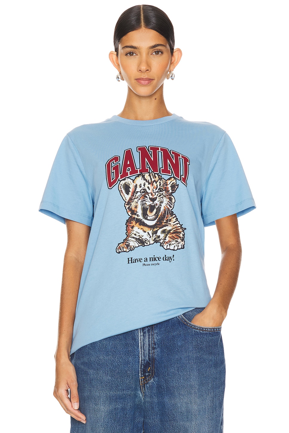 Ganni Basic Tiger T-Shirt