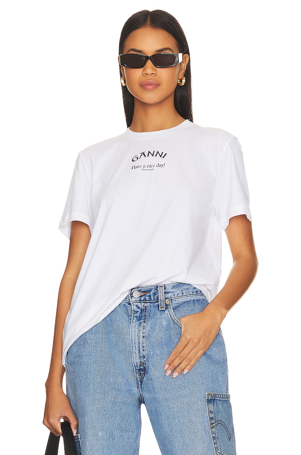 Ganni Relaxed O-Neck T-Shirt