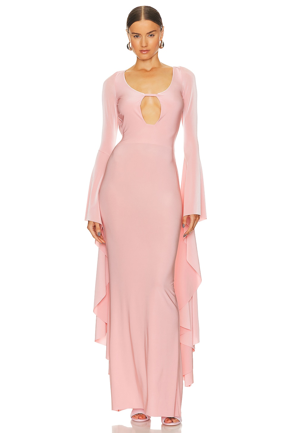 GIUSEPPE DI MORABITO Drape Sleeve Maxi Dress