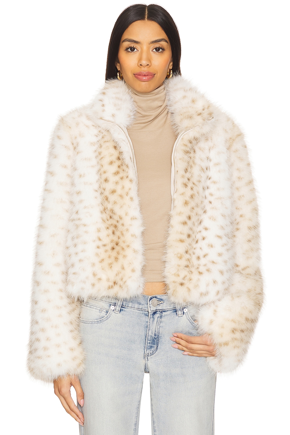 Generation Love Georgina Leopard Faux Fur Jacket