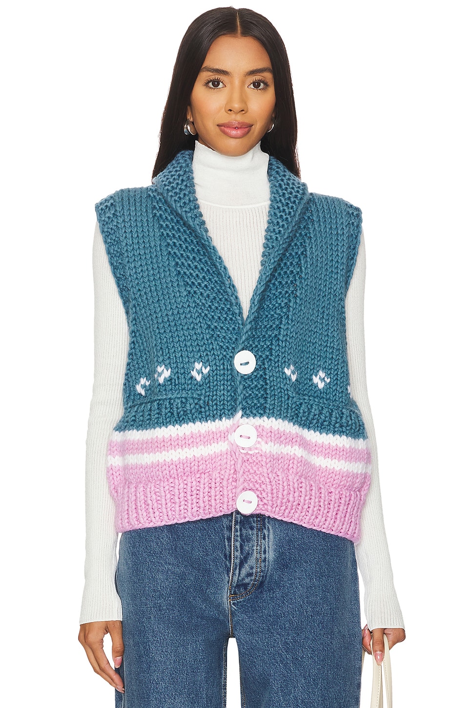 GOGO Sweaters Nordic Stripe Vest