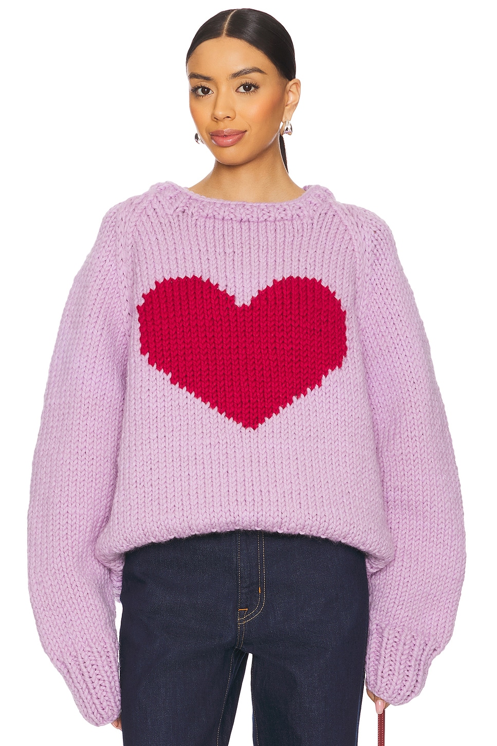 GOGO Sweaters Heart Slouchy Pullover