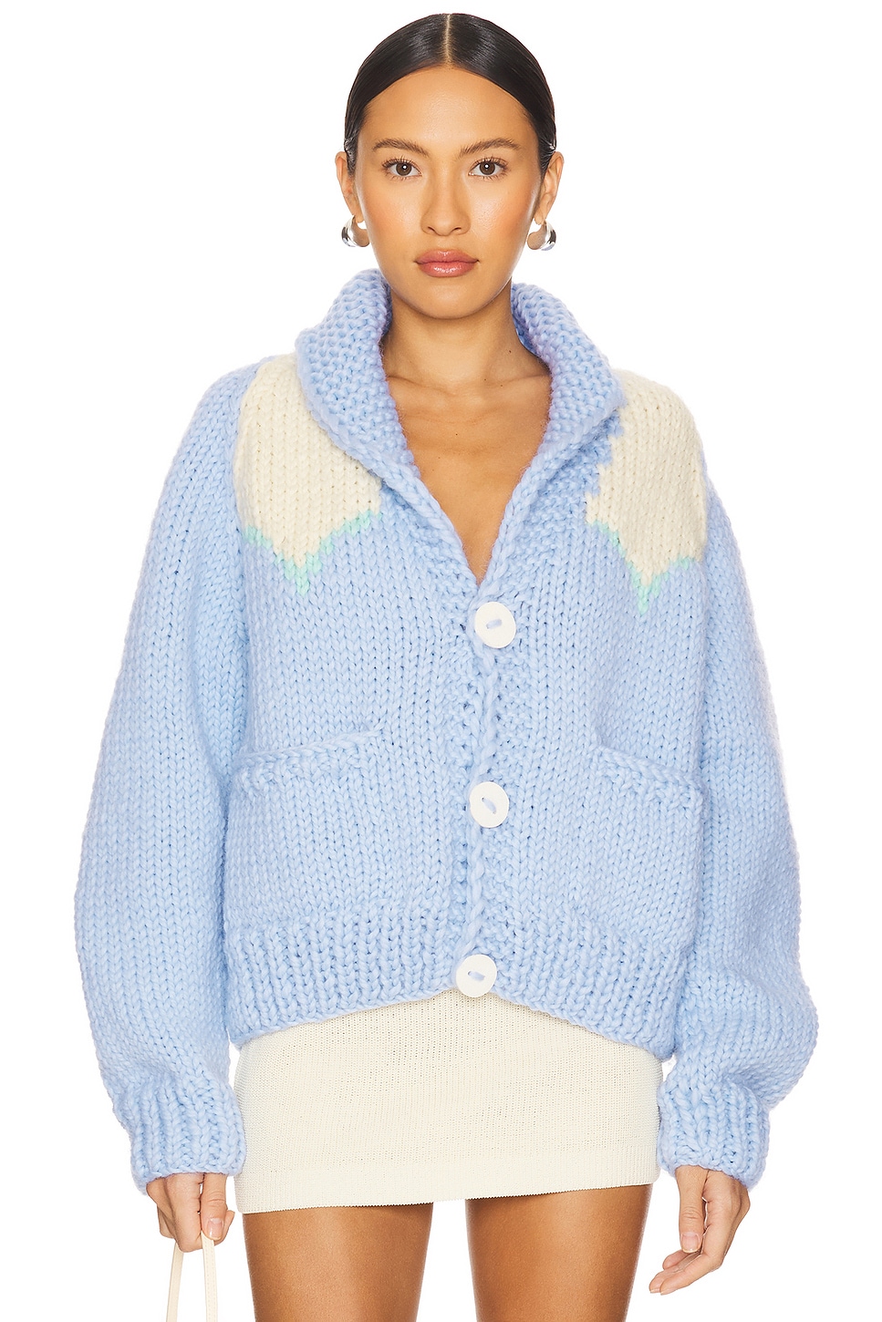 GOGO Sweaters Yoke Cardi