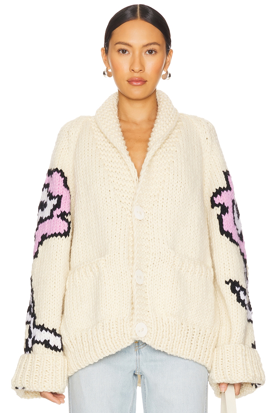 GOGO Sweaters Flower Jacket