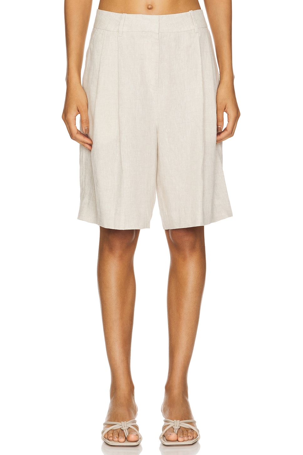 GRLFRND Linen Bermuda Shorts