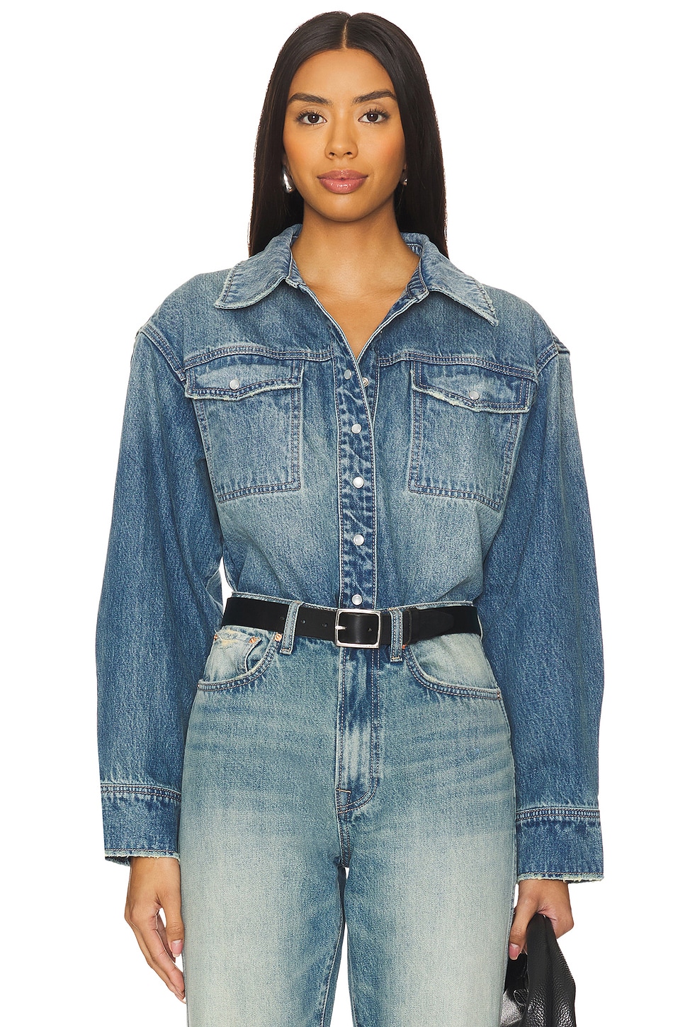 GRLFRND Michaela Denim Shirt