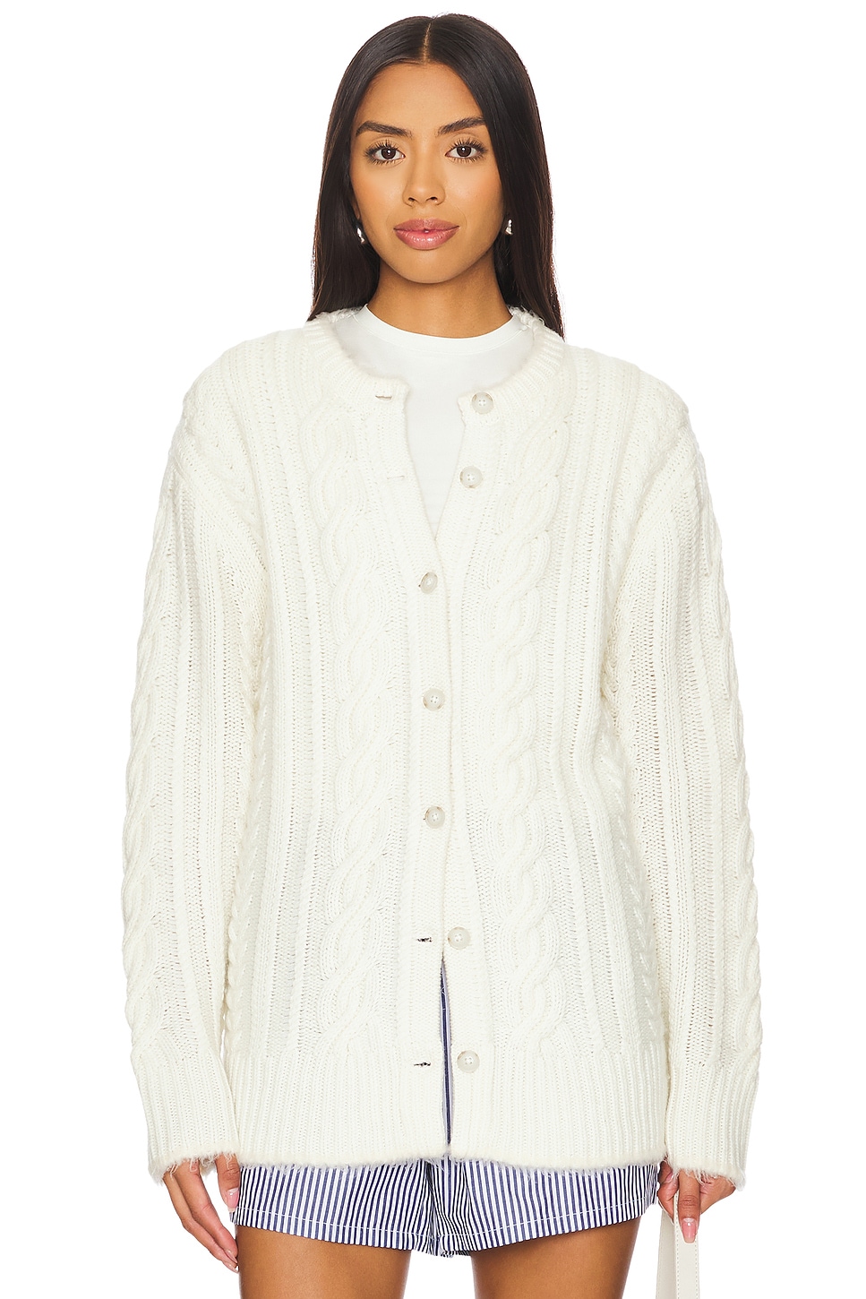 Guest In Residence Rossella Cable Cashmere Cardigan