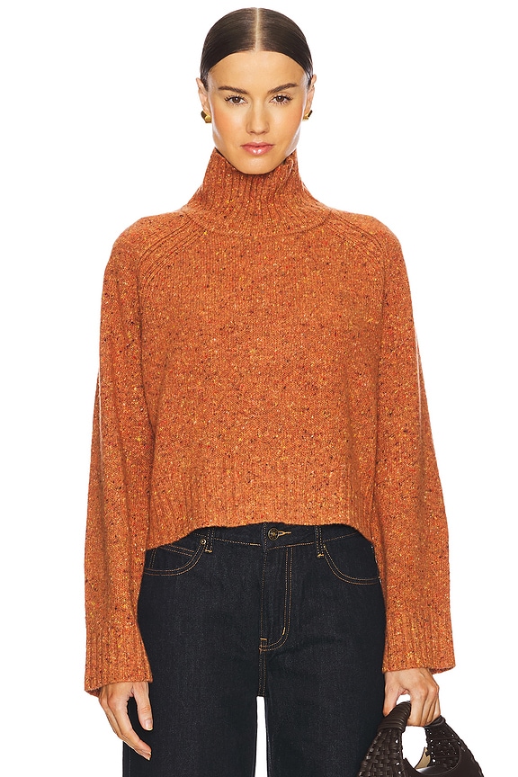 Guest In Residence Cropped Turtleneck Cashmere Sweater