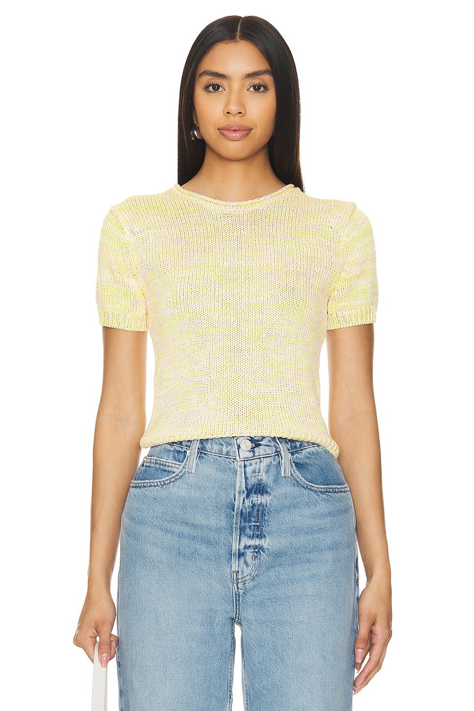 Guest In Residence Speckled Crop Tee