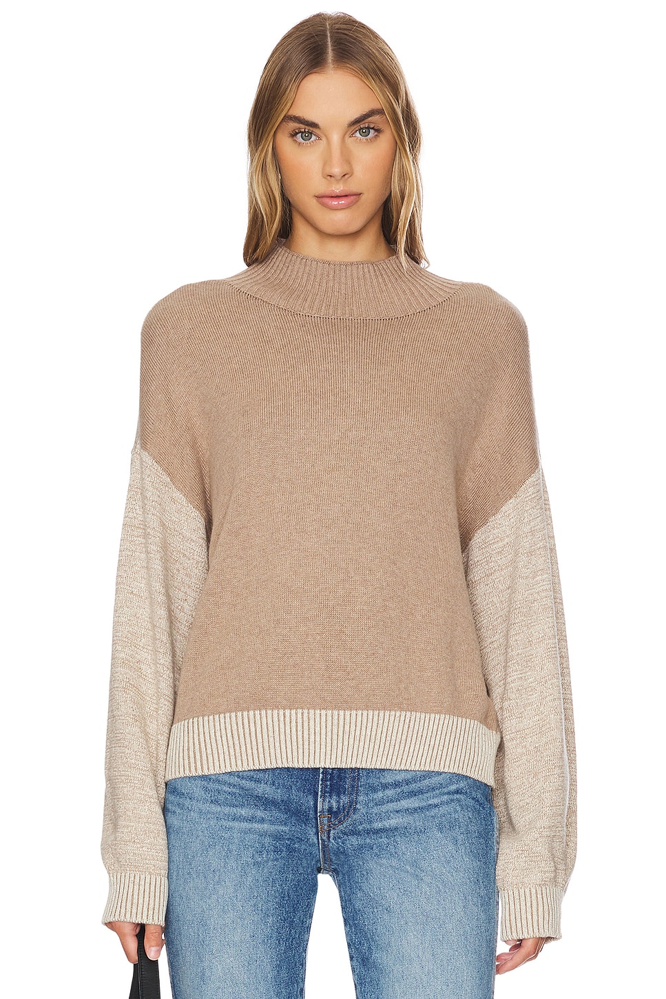 MONROW Organic Cashmere Funnel Sweater