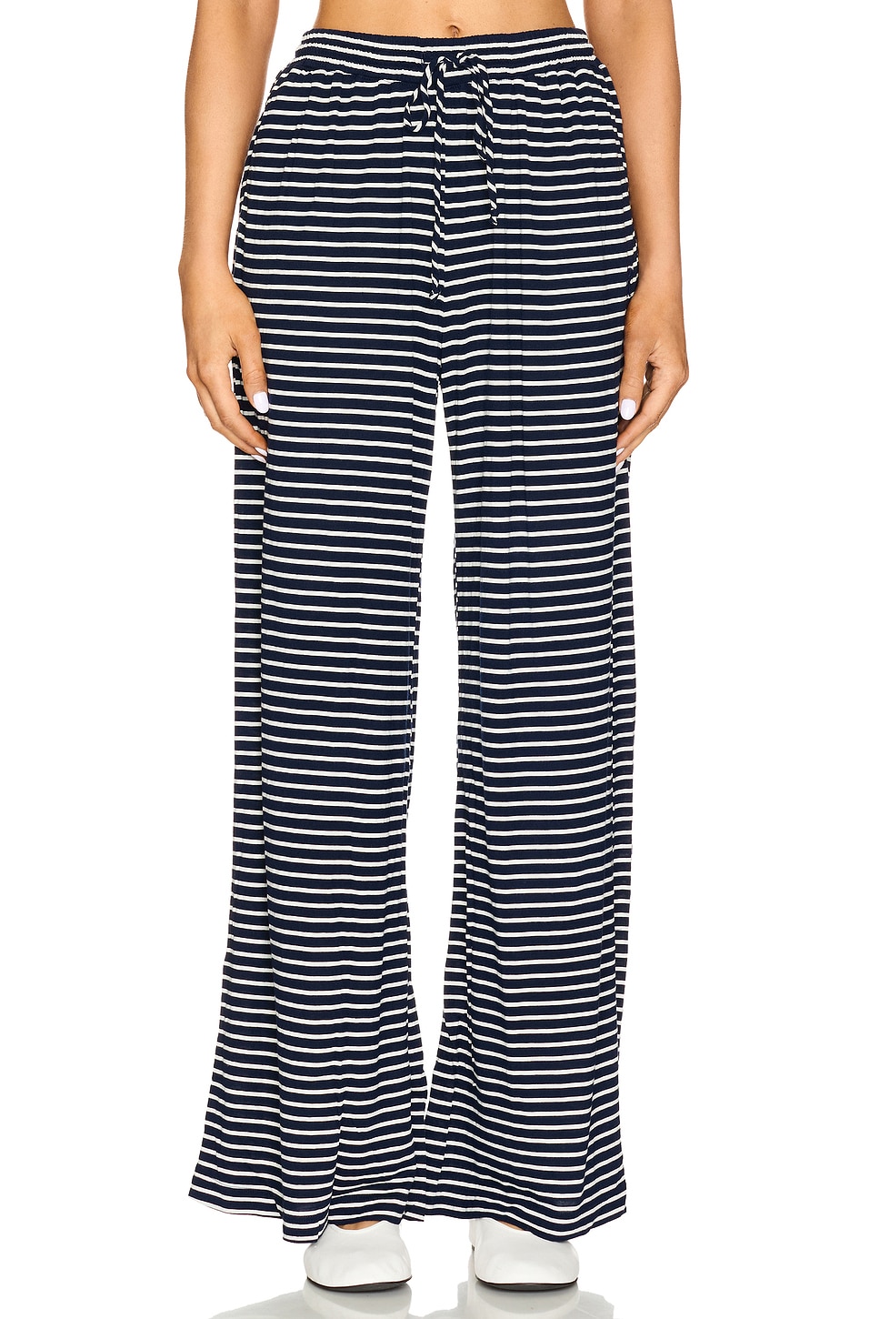 MONROW Stripe Wide Leg Pant