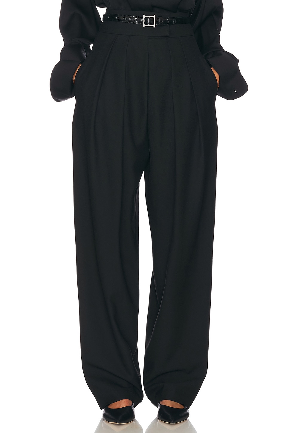 Helsa High Waist Pleated Suit Trouser