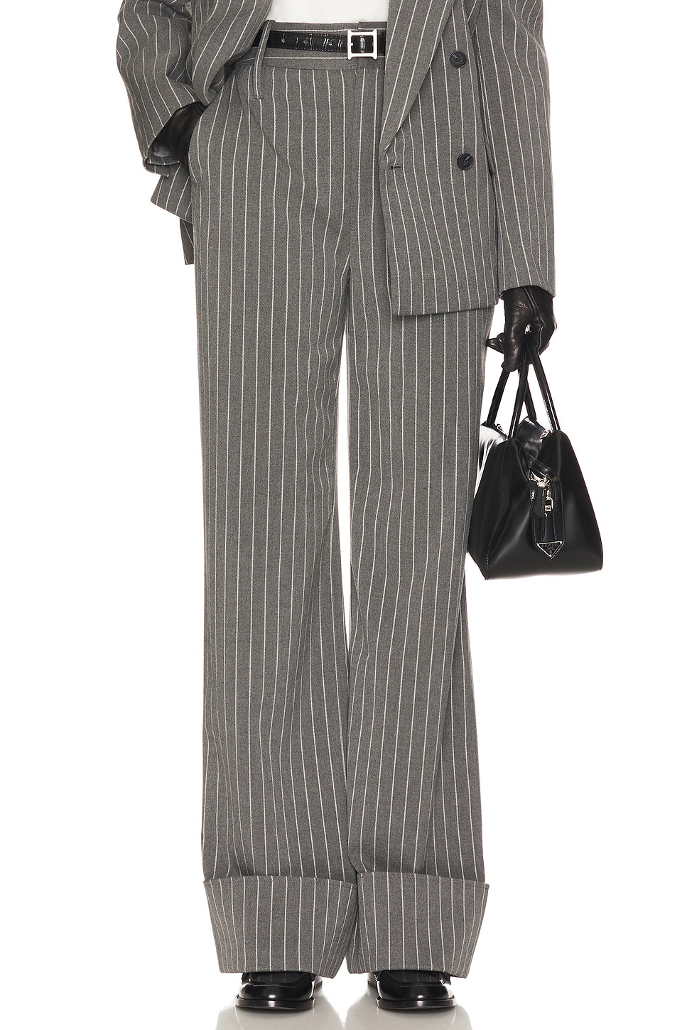 Helsa Pinstripe High Waist Cuffed Pants