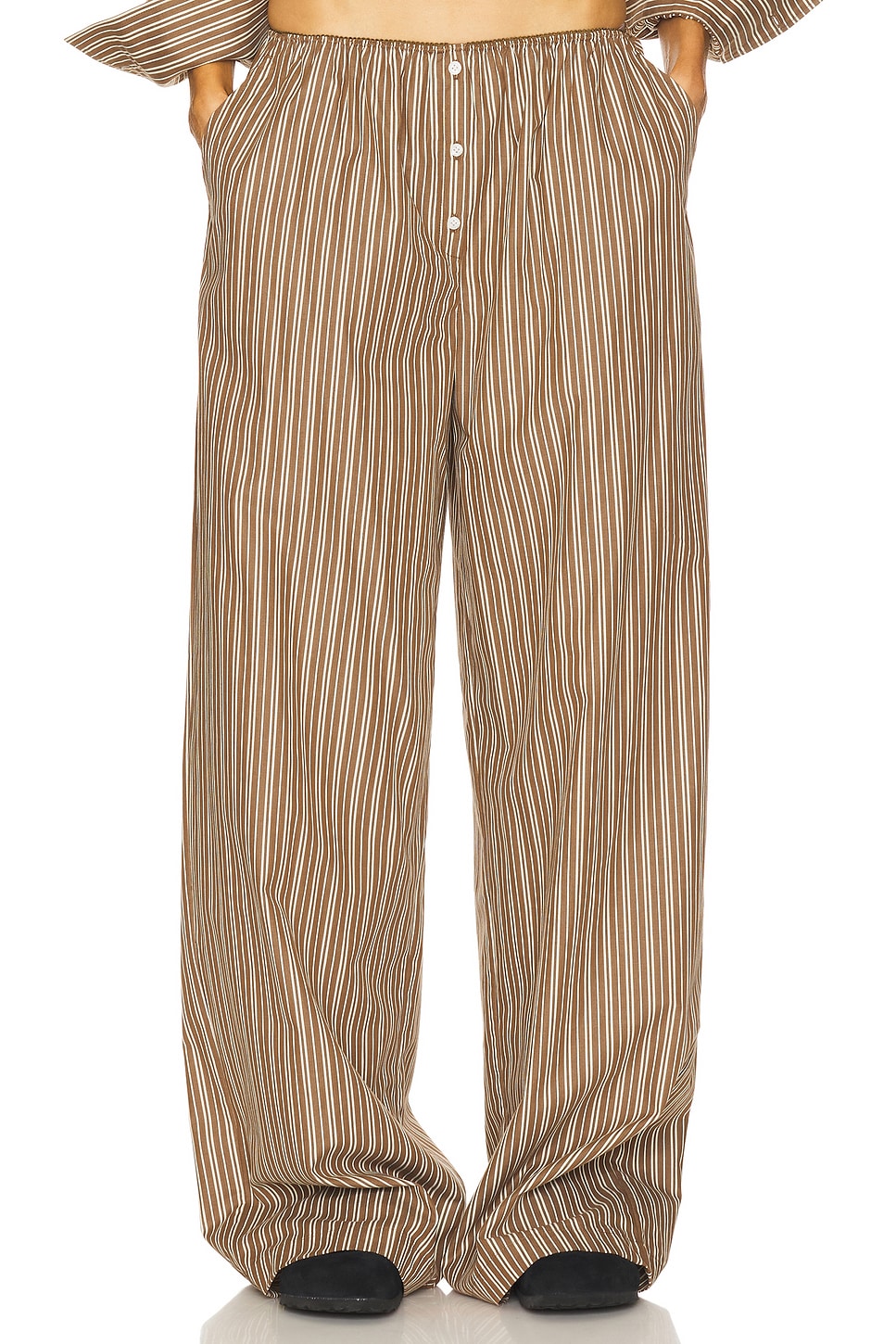 Helsa Pinstripe Poplin House Pants