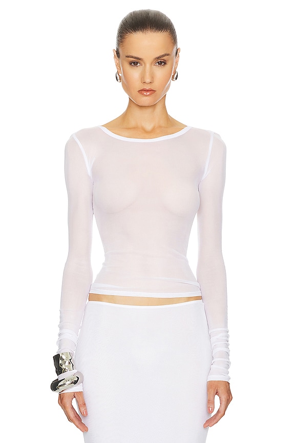 Helsa Mesh Long Sleeve Tee