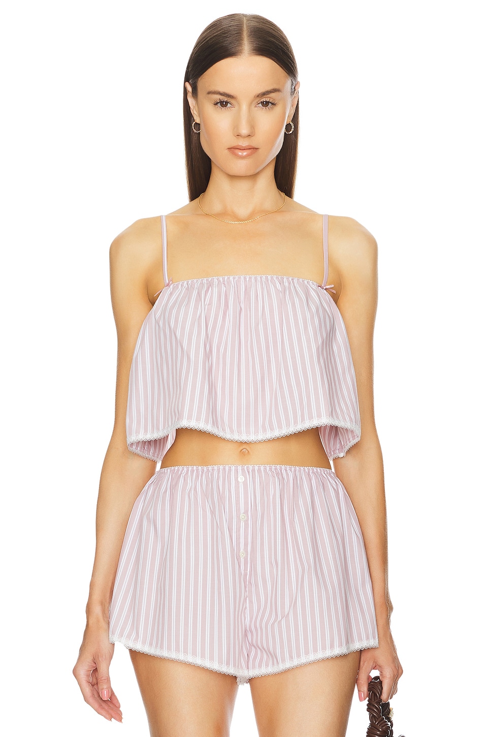 Helsa Wide Stripe Poplin Camisole