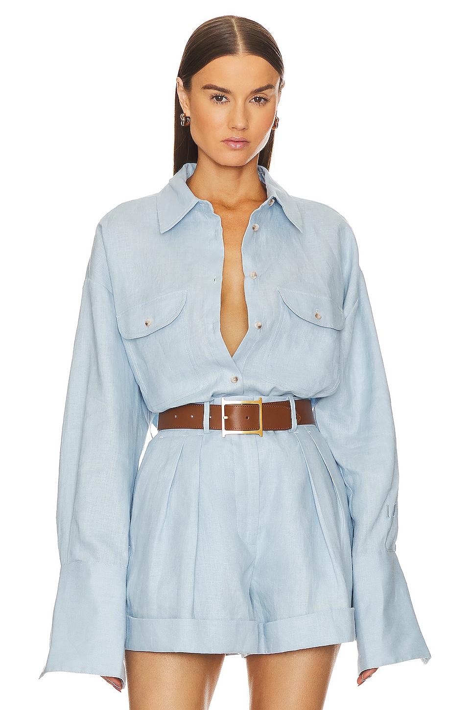 Helsa Linen Button Down Shirt