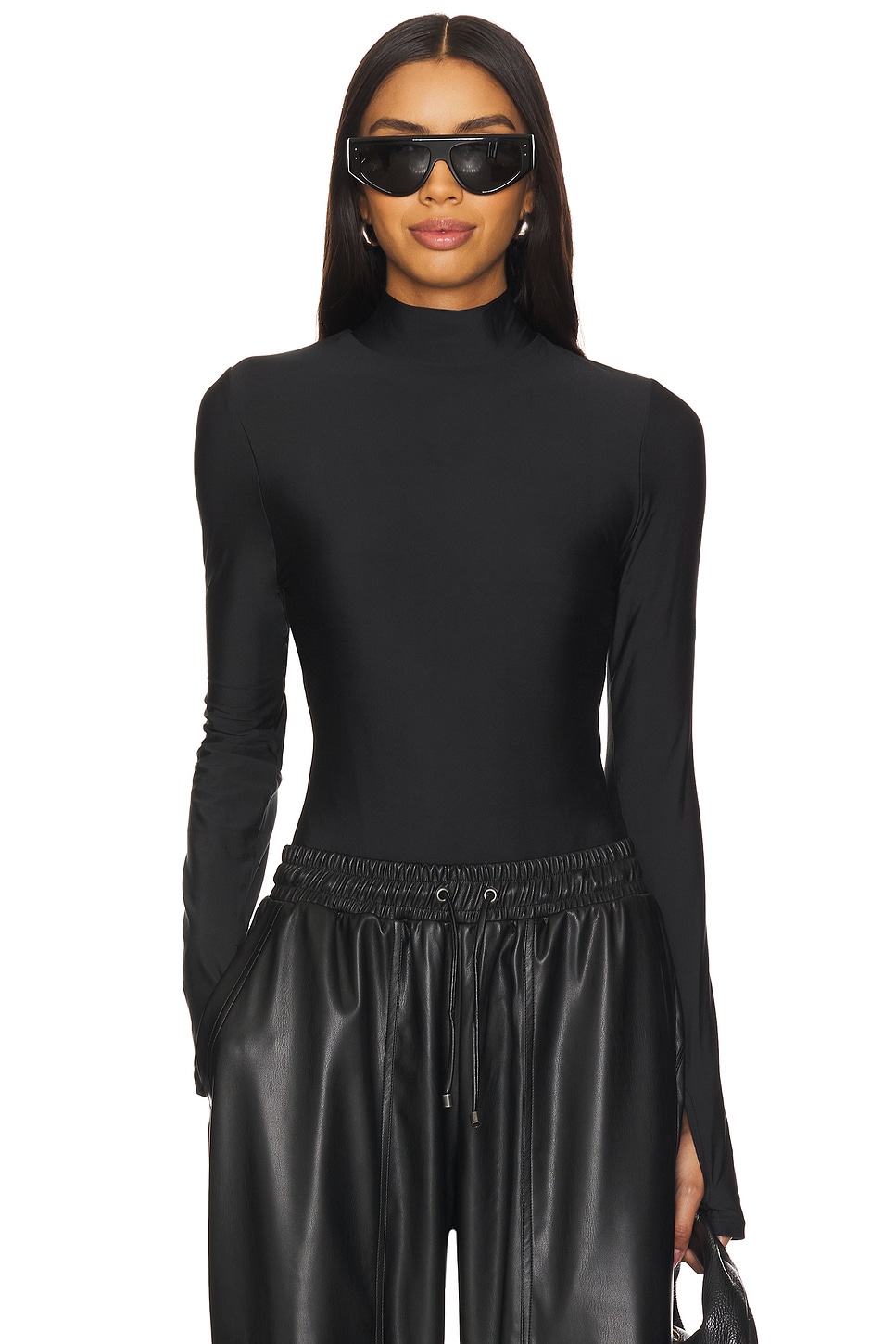 Heroine Sport x Mona Kattan Mock Neck Bodysuit