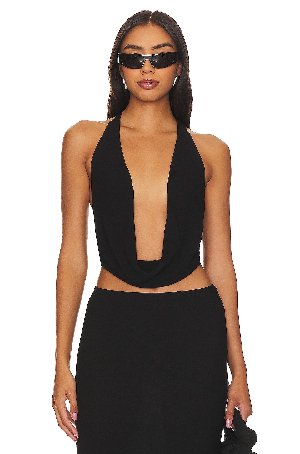 Indah Eres Cowl Neck Halter Top