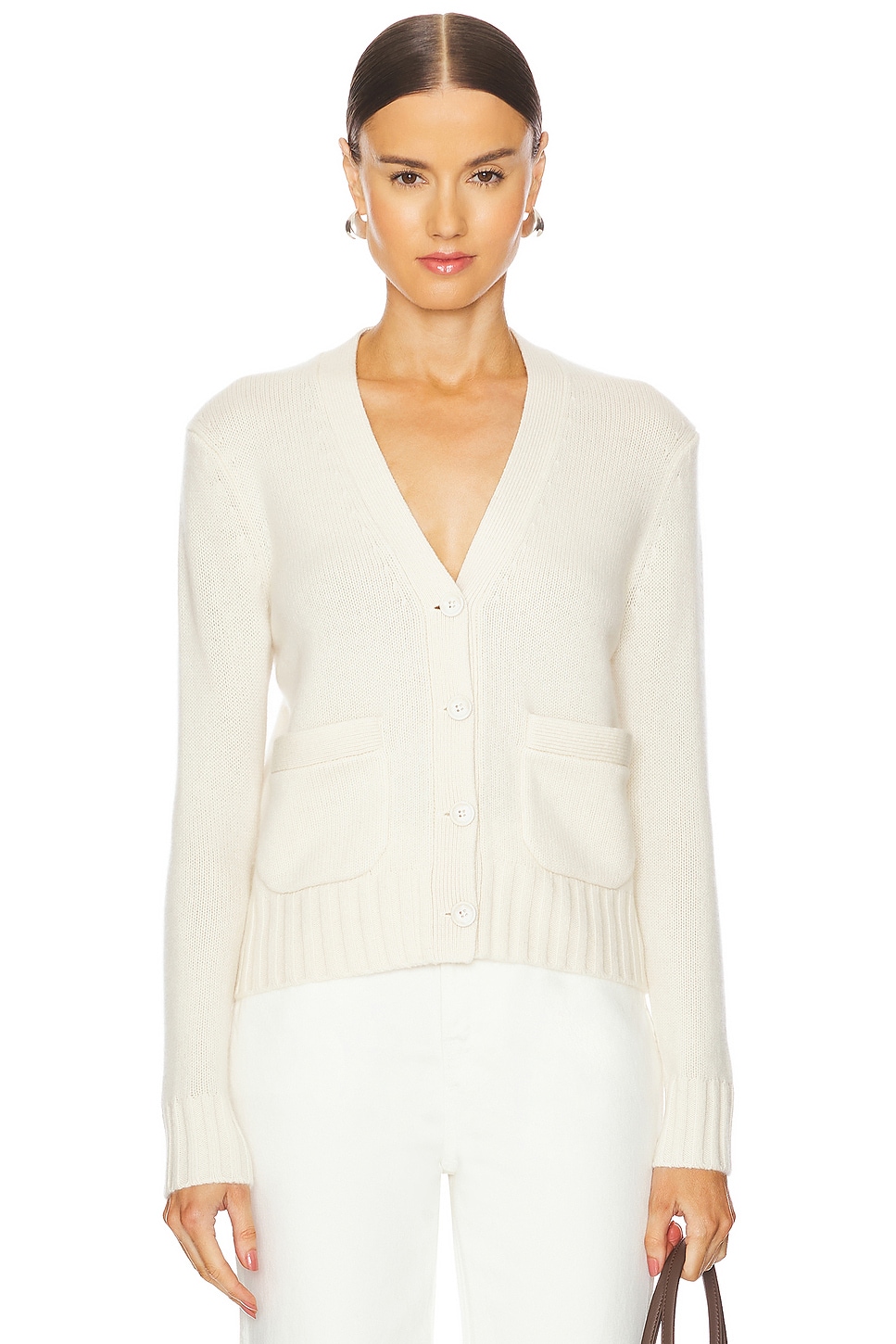 James Perse Shrunken Recycled Cashmere Cardigan