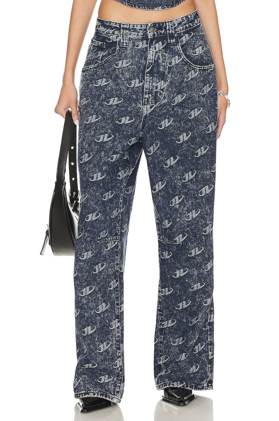 Jaded London Monogram Baggy Pants