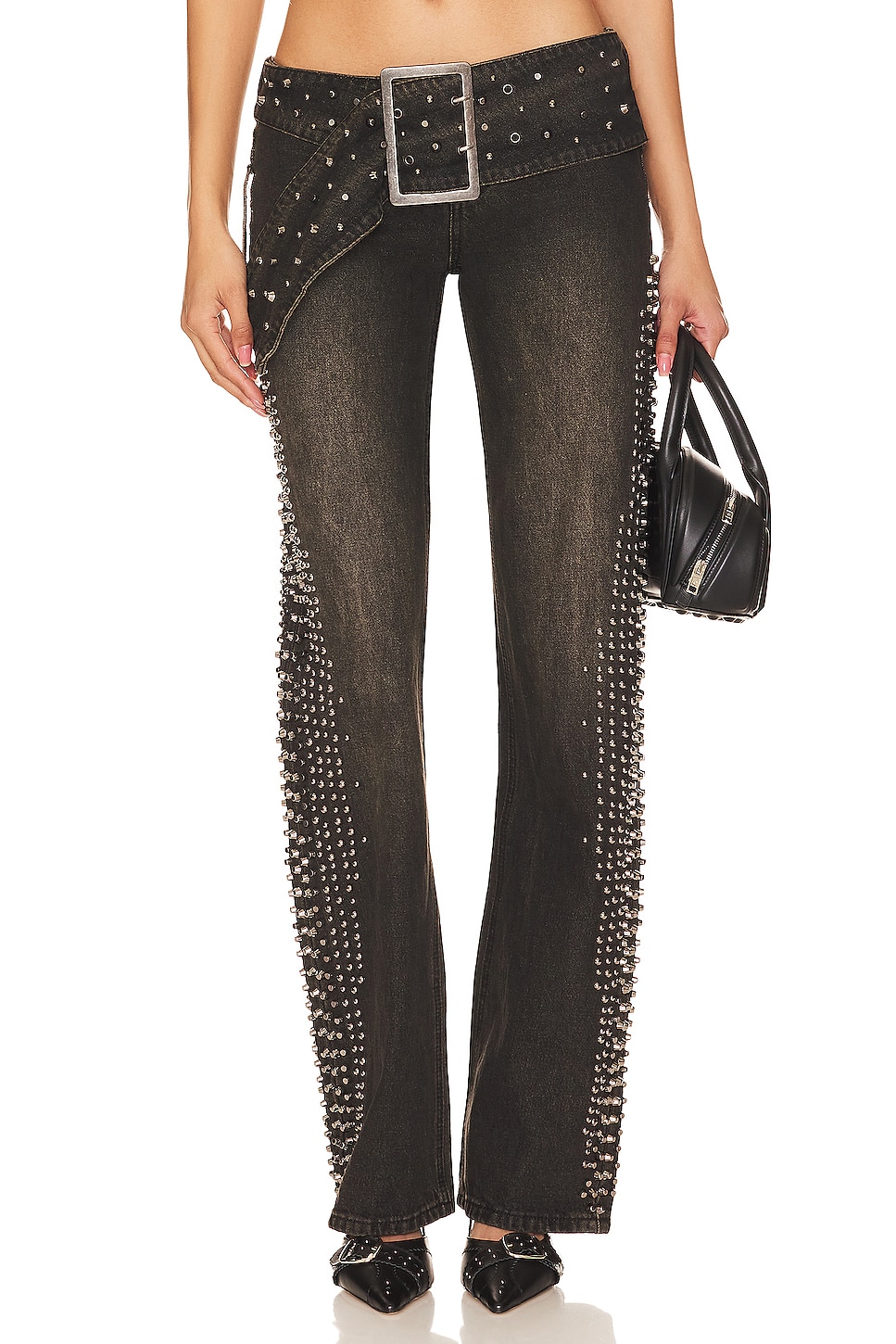 Jaded London Studded Low Rise Jeans