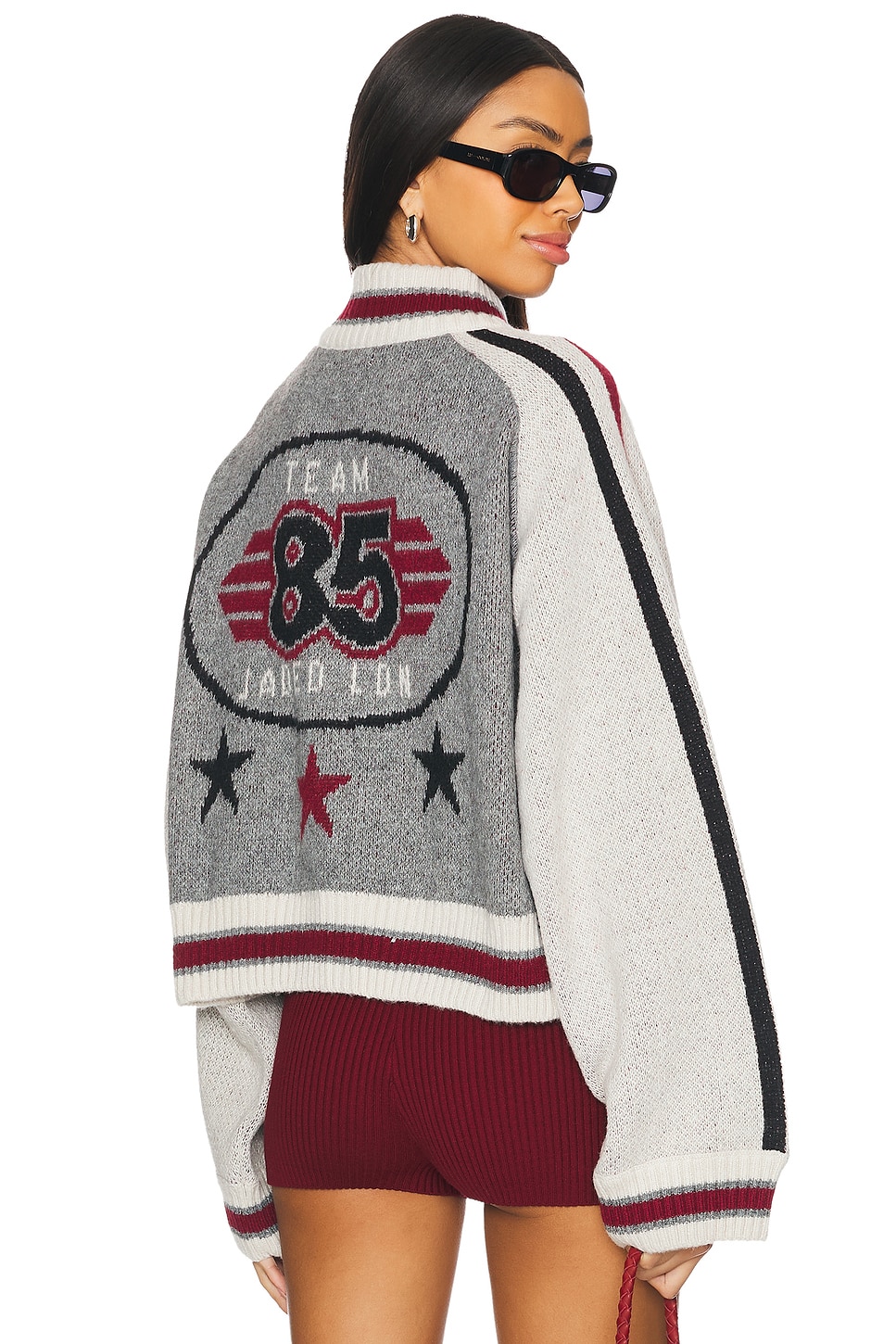 Jaded London Team 85 Knitted Bomber Jacket