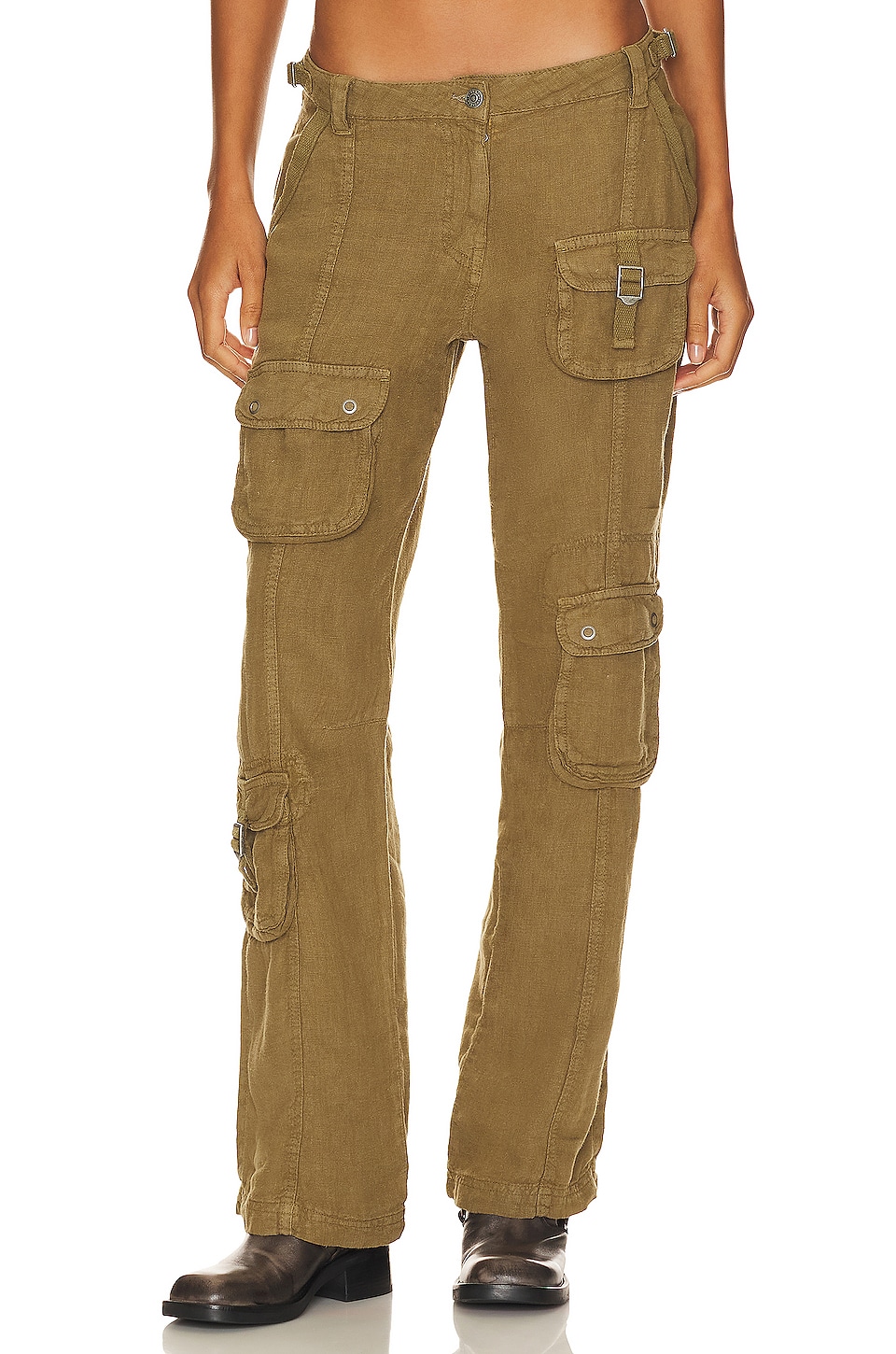 Jaded London Devon Linen Cargo Trousers